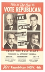 Eisenhower, McCarthy Wisconsin Coattail Poster