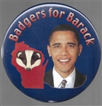 Badgers for Barack 6 Inch Celluloid