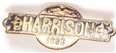 Benjamin Harrison Enamel Name Pin