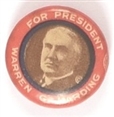 Harding Smaller Red Border Celluloid