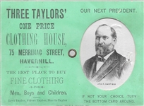 Garfield, Hancock Mechanical Clothing Advertising Card
