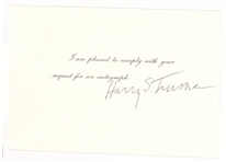 Truman Autograph Card