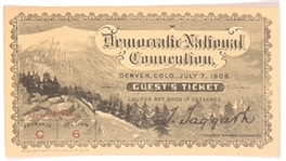 Bryan 1908 Convention Ticket