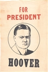 Hoover for President Cloth Banner