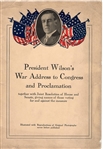 Wilson War Address Booklet