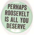 Perhaps Roosevelt is All You Deserve