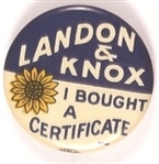 Landon, Knox I Bought a Certificate