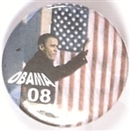 Obama 2008 Flag Celluloid
