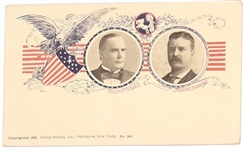 McKinley, Roosevelt Eagle and Shield Postcard