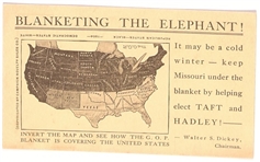 Taft/Hadley Blanketing the Elephant Postcard