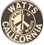 Watts California Peace is Black and White