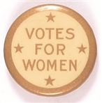 Votes for Women Gold and White Celluloid