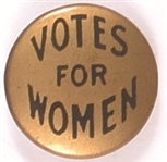 Votes for Women Smaller Size Gold, Black Celluloid