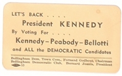 Kennedy Massachusetts Coattail Card