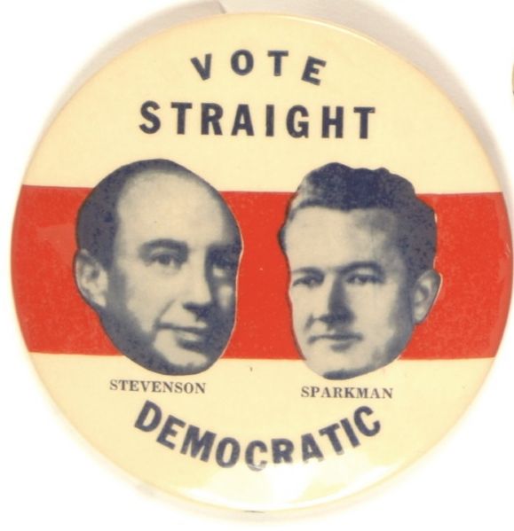 Stevenson-Sparkman Straight Democratic