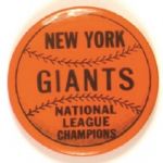 New York Giants National League Champs