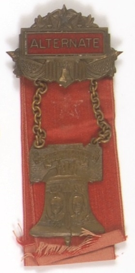 Franklin Roosevelt 1936 Alternate Delegate Badge