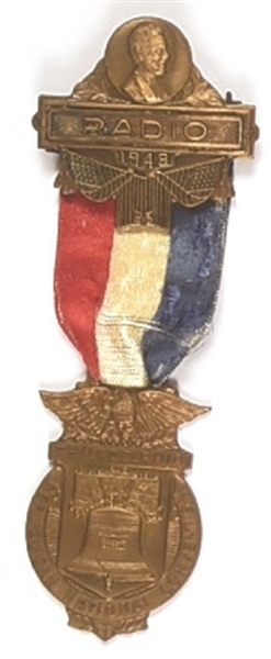 Dewey 1948 Radio Badge
