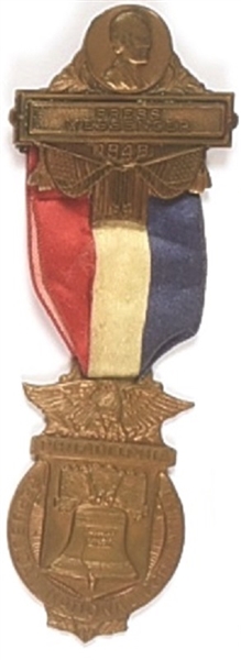 Dewey 1948 Press Message Badge