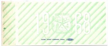 Democratic National Convention 1968 Press Ticket