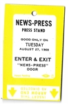 News-Press 1968 Democratic Convention Pass