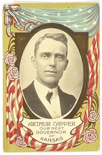 Capper for Governor Kansas Postcard