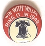 Win With Willkie Liberty Bell Celluloid