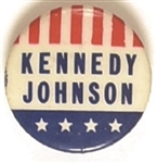 Kennedy, Johnson Stars and Stripes "Upside Down" Pin