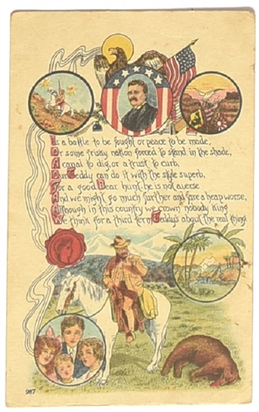 Theodore Roosevelt Poem Postcard