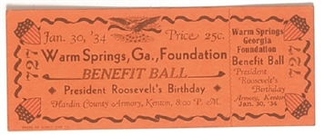 FDR Warm Springs Benefit Ticket