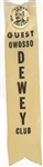 Owosso Dewey Club Pin and Ribbon