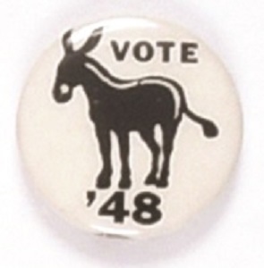 Truman Vote Democratic in ’48 Donkey
