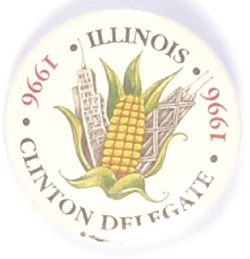 Clinton Illinois Delegate Ear of Corn 1996 Pin