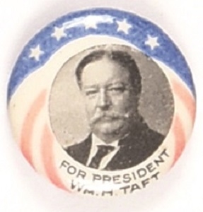 William Howard Taft Stars, Stripes Celluloid