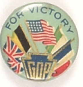 Hughes WW I Victory Allied Flags Pin