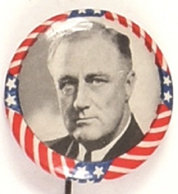 Franklin Roosevelt Stars, Stripes with Gray Background