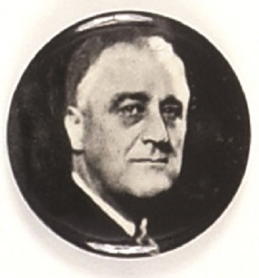 Franklin Roosevelt Sharp Black, White Celluloid