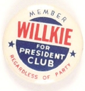 Willkie for President Club Member
