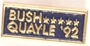 Bush, Quayle Clutchback Lapel Pin