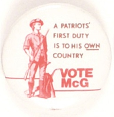 Vote McG McGovern Patriot