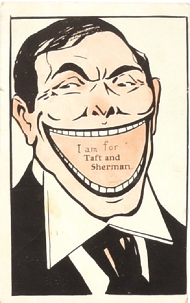 Taft, Sherman Big Mouth Postcard