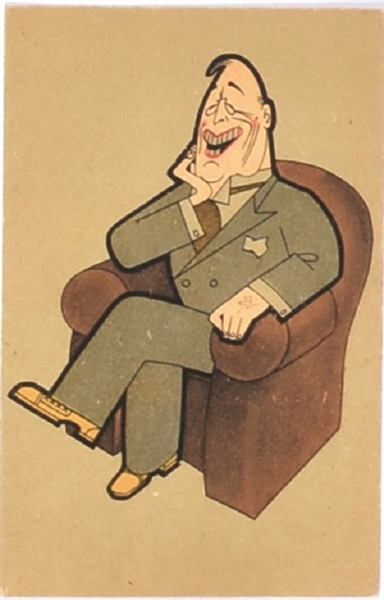 Franklin Roosevelt Unusual Caricature Postcard