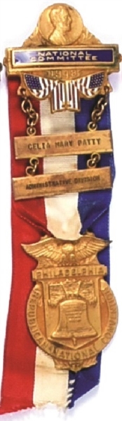 Dewey 1948 Convention National Committee Badge