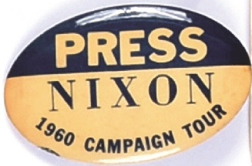Nixon 1960 Campaign Tour Oval Celluloid