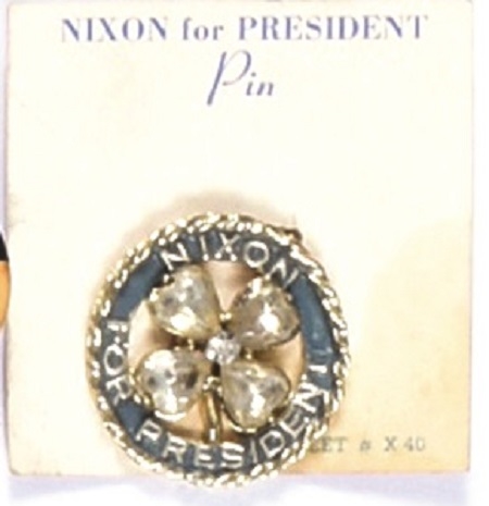 Nixon Jewelry Pin, Original Card