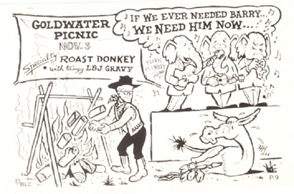 Goldwater Picnic Cartoon Postcard