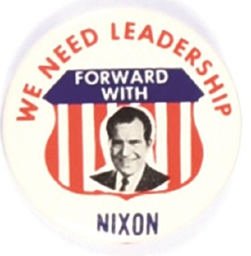 Forward With Nixon Shield Pin