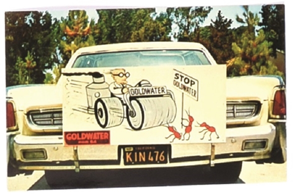 Goldwater Steam Roller Postcard