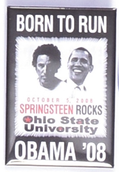 Springsteen Born to Run Ohio State Obama Concert Pin