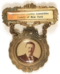 Theodore Roosevelt New York Republican Committee Badge